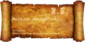 Meltzer Bocsárd névjegykártya